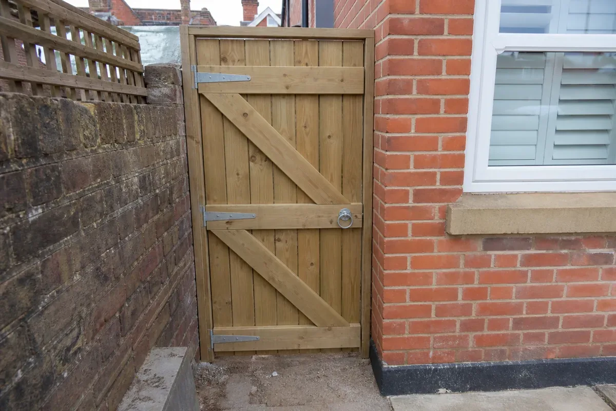 Wooden garden gate fitted in Sutton Coldfield